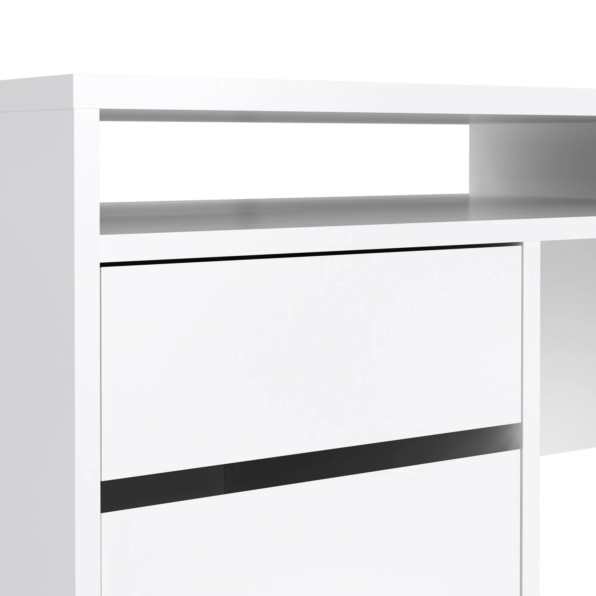 Scrivania Leepi, 48x149 h77 cm, Bianco<Dmora Cheap