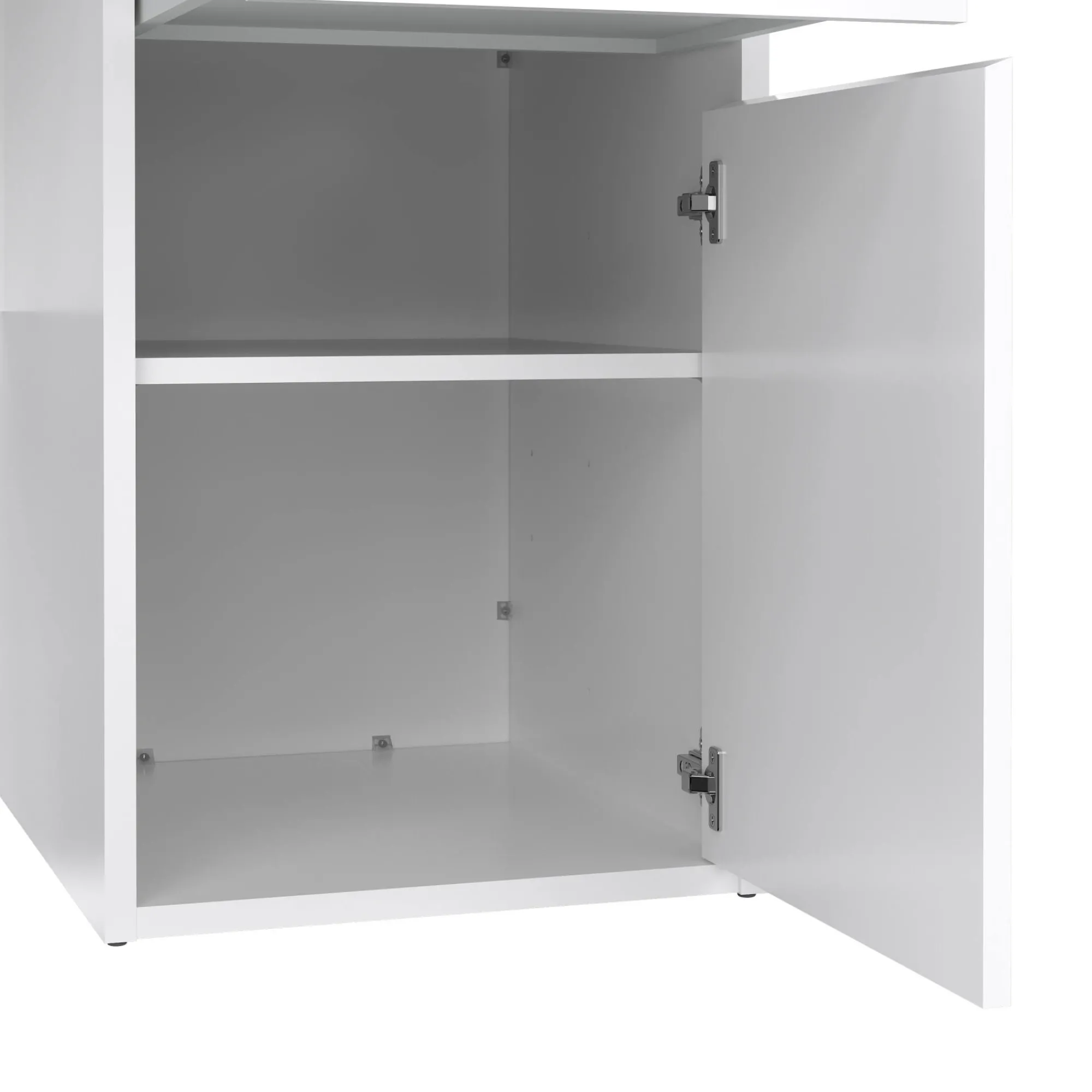 Scrivania Leepi, 48x149 h77 cm, Bianco<Dmora Cheap