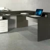 Scrivania Leonilda, 180x90h160 cm, Bianco e<Dmora Cheap