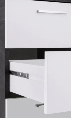 Scrivania Leonilda, 180x90h160 cm, Bianco e<Dmora Cheap