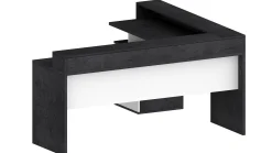 Scrivania Leonilda, 180x90h160 cm, Bianco e<Dmora Cheap