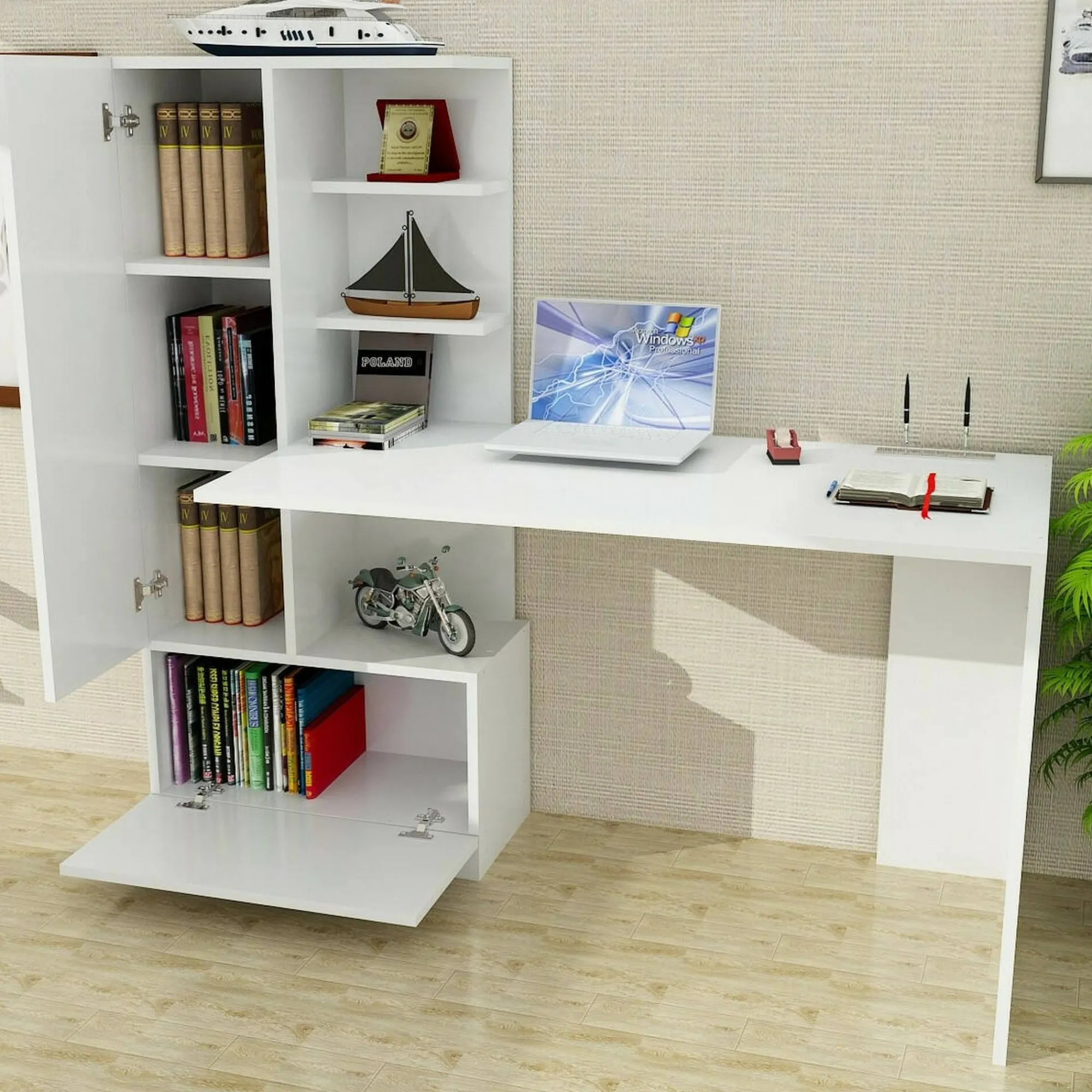 Scrivania Marilena, 150x62h140 cm,<Dmora Cheap