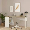 Scrivania Moire, 145x81 h77 cm, Bianco e Quercia<Dmora Best Sale