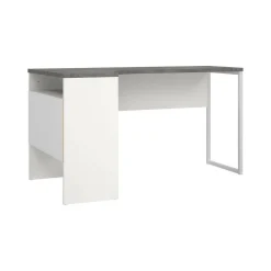 Scrivania Moire, 81x145 h77 cm, Bianco e Grigio<Dmora Clearance