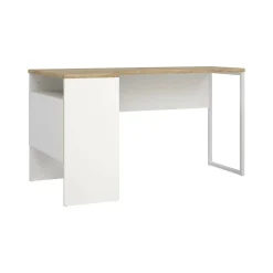 Scrivania Moire, 145x81 h77 cm, Bianco e Quercia<Dmora Best Sale