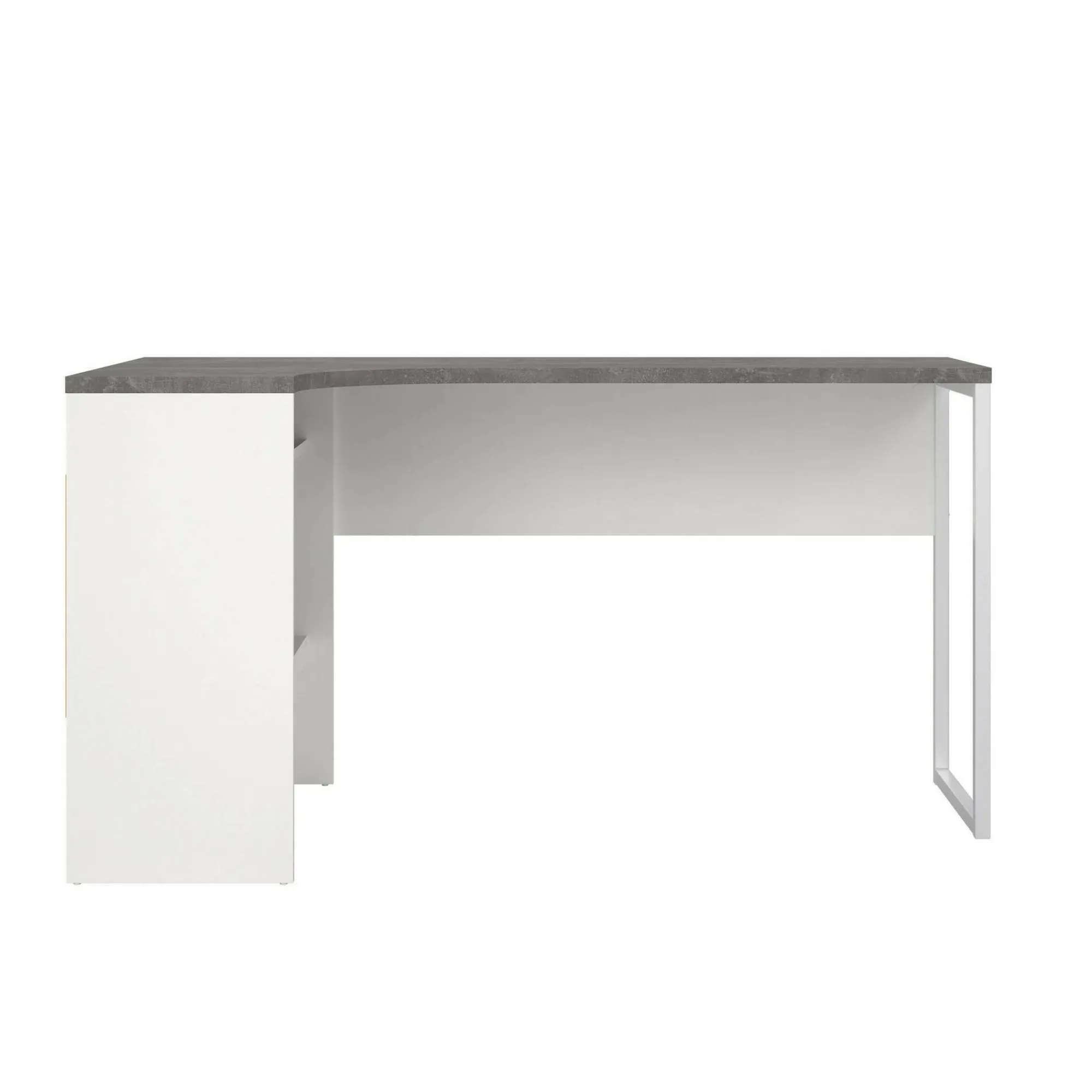Scrivania Moire, 81x145 h77 cm, Bianco e Grigio<Dmora Clearance