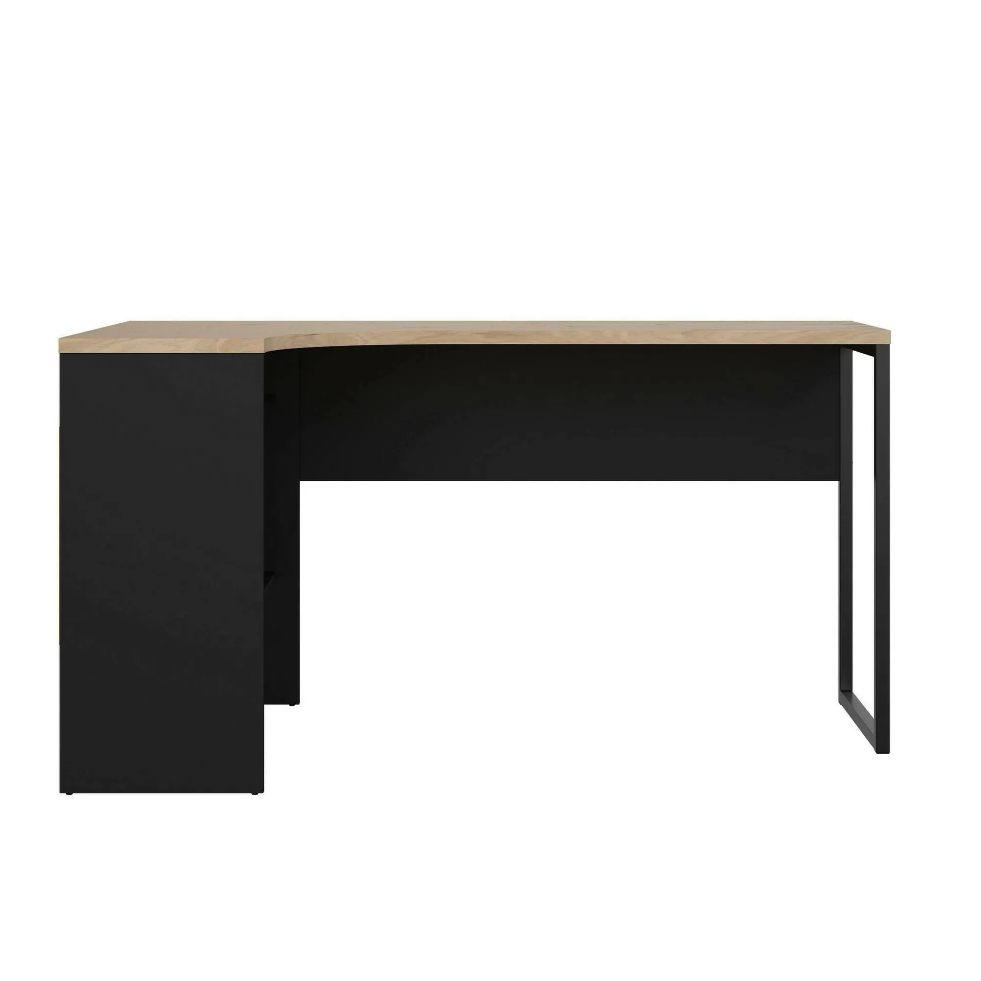 Scrivania Moire, 81x145 h77 cm, Nero e Rovere<Dmora Shop