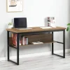 Scrivania Nausicaa, 55x139h74 cm, Nero e Rovere<Dmora Cheap