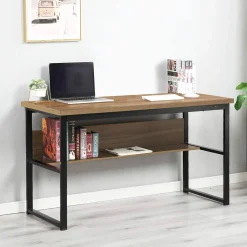 Scrivania Nausicaa, 55x139h74 cm, Nero e Rovere<Dmora Cheap