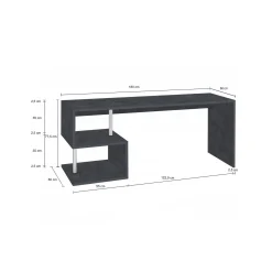 Scrivania Poseidone, cm 180x60h78,<Dmora Cheap