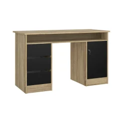 Scrivania Shanshan, 55x126 h76 cm, Quercia e Nero<Dmora Cheap