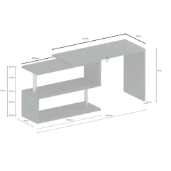 Scrivania Topazio, cm 120x50h75,<Dmora Hot