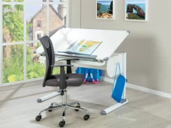 Scrivania Unna, Scrittoio multiuso, Tavolo per ufficio porta PC, Piano di lavoro, 110x55 h68 cm,<Dmora Sale