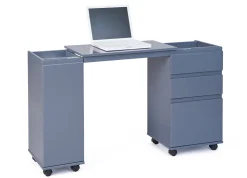 Scrivania/mobile allungabile con cassetti e contenitore in MDF laccato<Dmora Flash Sale