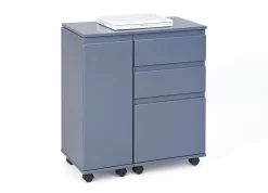Scrivania/mobile allungabile con cassetti e contenitore in MDF laccato<Dmora Flash Sale
