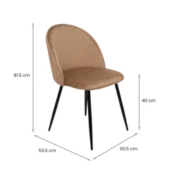 Sedia Achito, 51x54h82 cm,<Dmora Online