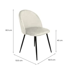 Sedia Achito, 51x54h82 cm,<Dmora Hot