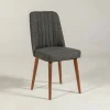Sedia Champi, 47x46h89 cm, Noce e Antracite<Dmora Store