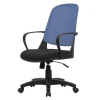 Sedia con ruote Arcola, 61x60h99/108 cm, Nero e Blu<Dmora Clearance