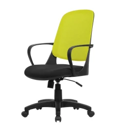 Sedia con ruote Arcola, 61x60h99/108 cm, Nero e Giallo<Dmora Online