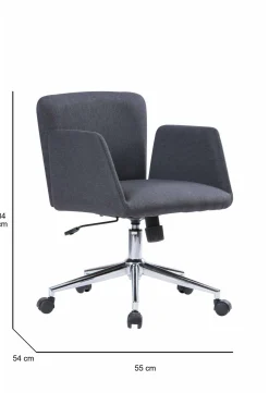 Sedia con ruote Assoro, 54x55h65/84 cm,<Dmora Store