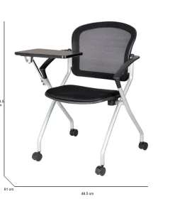 Sedia con ruote Azzate, 61x49h84 cm,<Dmora Clearance