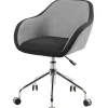 Sedia con ruote Bardello, 56x58h77/84 cm, Grigio e Nero<Dmora Store