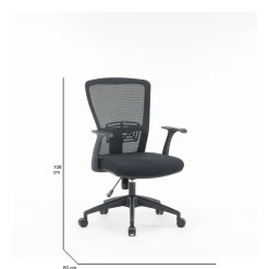 Sedia con ruote Barzio, 60x64h98/108 cm,<Dmora Best Sale