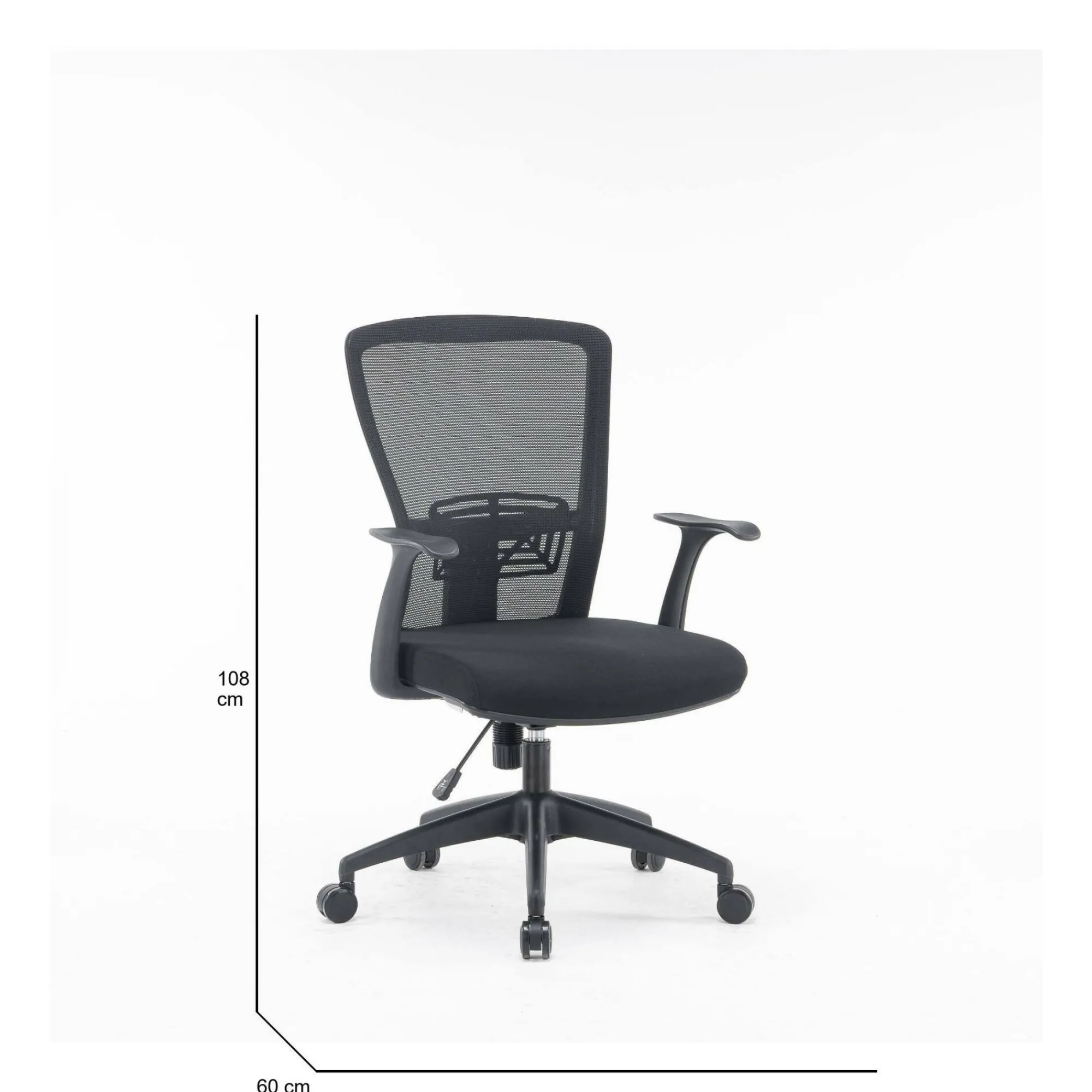 Sedia con ruote Barzio, 60x64h98/108 cm,<Dmora Best Sale
