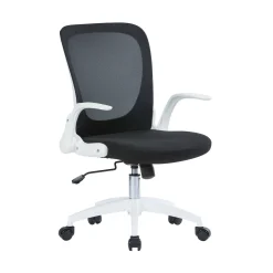Sedia con ruote Baschi, 60x59h86/96 cm, Nero e Bianco<Dmora Best