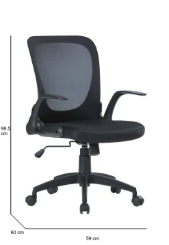 Sedia con ruote Baschi, 60x59h86/96 cm,<Dmora Cheap