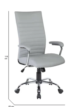 Sedia con ruote Basciano, 63x65h108/118 cm,<Dmora Clearance