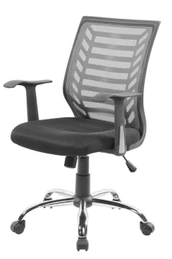 Sedia con ruote Camaleonte, 59x60h93/103 cm, Grigio e Nero<Dmora Flash Sale