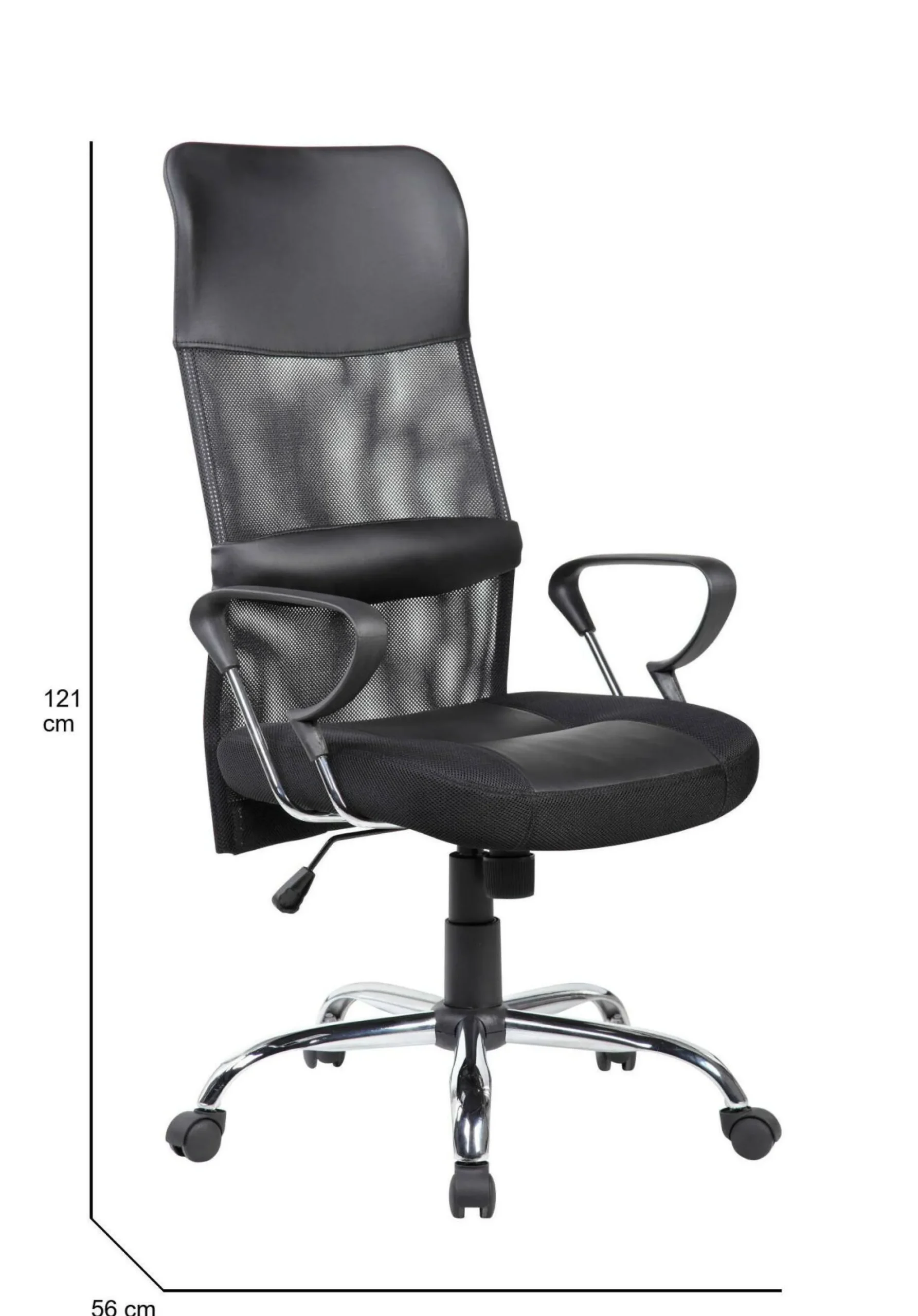 Sedia con ruote Daguirr, 56x61h111/121 cm,<Dmora Sale