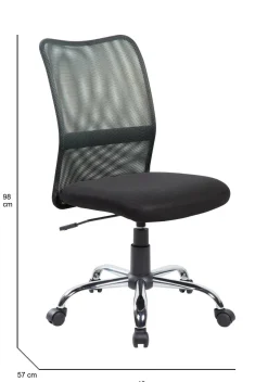 Sedia con ruote Dana, 57x46h90/100 cm,<Dmora Discount