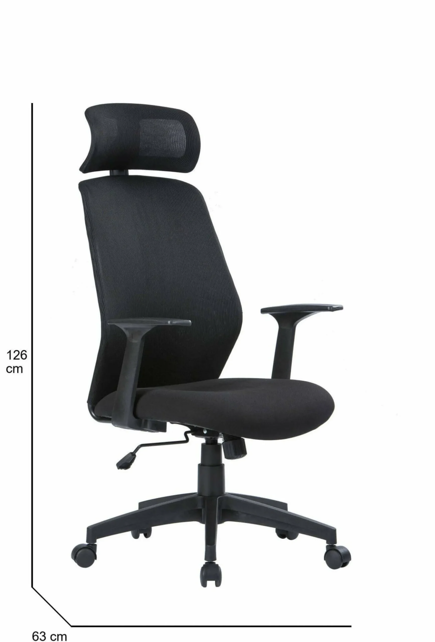 Sedia con ruote Dapril, 63x62h117/126 cm,<Dmora Fashion