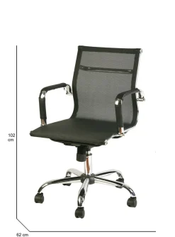 Sedia con ruote Dardit, , 62x54h92/102 cm<Dmora Best
