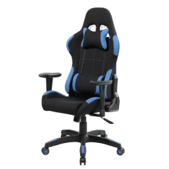 Sedia con ruote Daren, 57x72h124/134 cm, Nero e Blu<Dmora Cheap