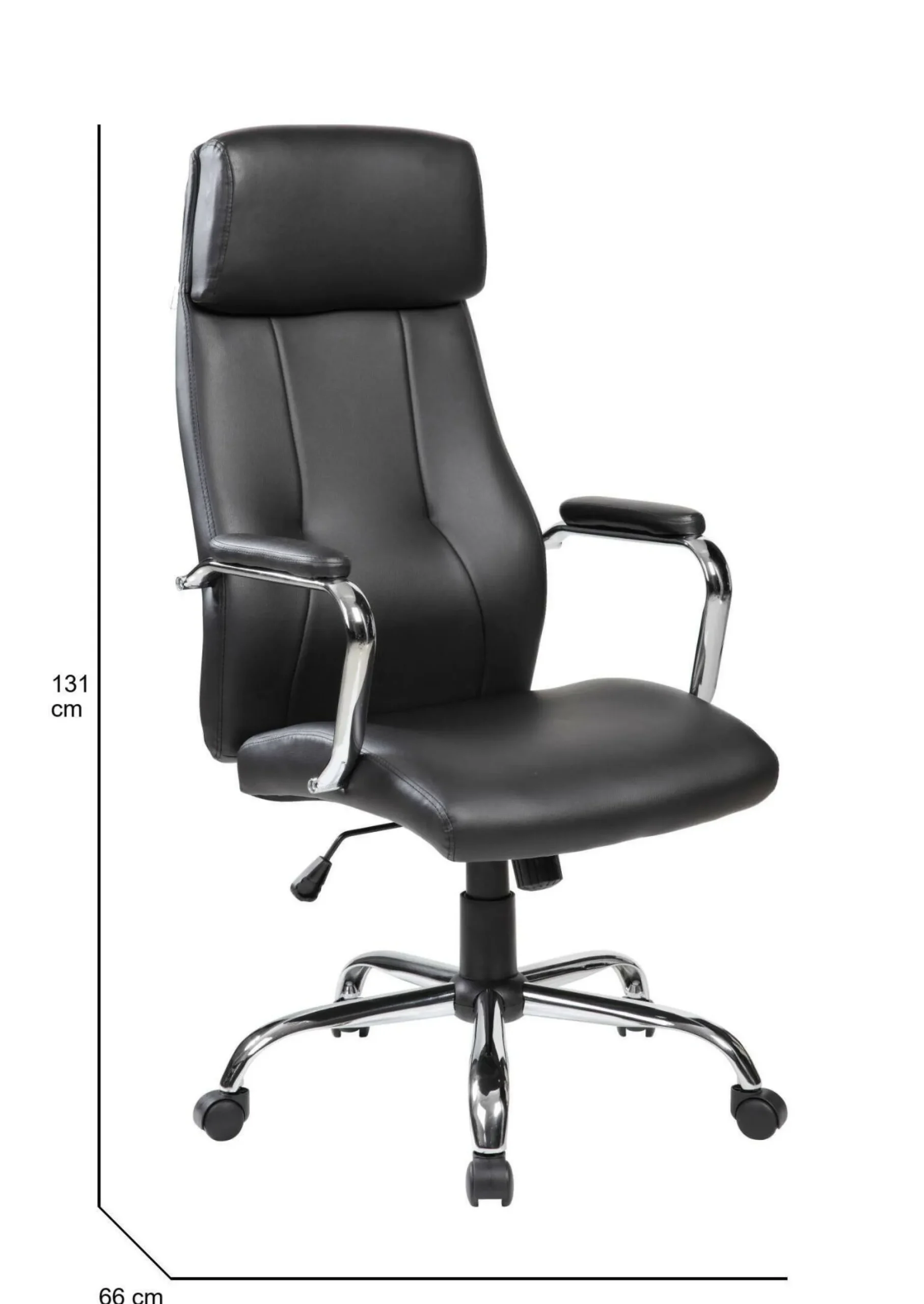 Sedia con ruote Dariatt, 66x62h121/131 cm,<Dmora Cheap