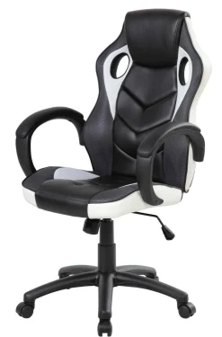 Sedia con ruote Darlanc, 66x61h104/114 cm, Nero e Bianco<Dmora Best Sale