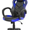 Sedia con ruote Darlanc, 66x61h104/114 cm, Nero e Blu<Dmora Best