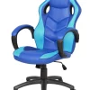 Sedia con ruote Darlanc, 66x61h104/114 cm, Blu e Azzurro<Dmora Cheap