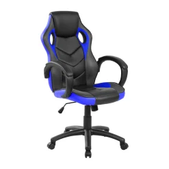 Sedia con ruote Darlanc, 66x61h104/114 cm, Nero e Blu<Dmora Best