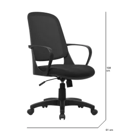 Sedia con ruote Dbink, 61x60h99/108 cm,<Dmora Cheap