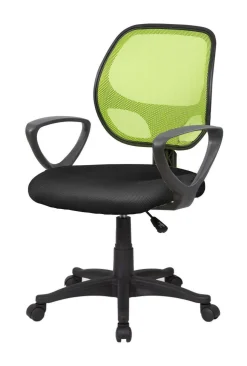 Sedia con ruote Ddjidj, 56x57h88/100 cm, Nero e Verde<Dmora Fashion