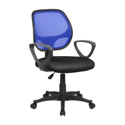 Sedia con ruote Ddjidj, 56x57h88/100 cm, Nero e Blu<Dmora Best Sale