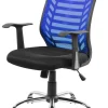Sedia con ruote Dfann, 59x60h93/103 cm, Nero e Blu<Dmora Flash Sale