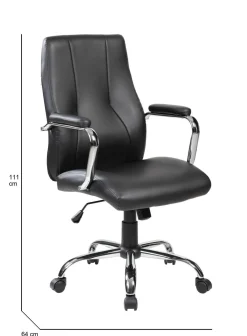 Sedia con ruote Dfarin, 64x58h101/111 cm,<Dmora Discount