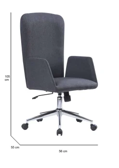 Sedia con ruote Dgali, 55x56h98/105 cm,<Dmora Clearance