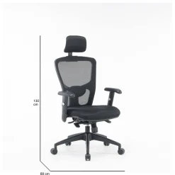 Sedia con ruote Dhenr, 68x66h120/130 cm,<Dmora Discount